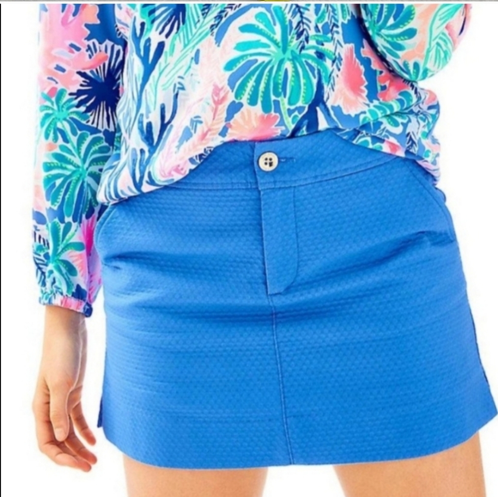 LILLY PULITZER Nicki Skort Bennett Blue Size 2 Summer Casual Cottagecore